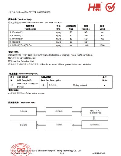 卤素4项检测报告