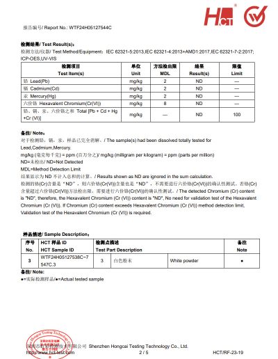 欧盟包材检测报告