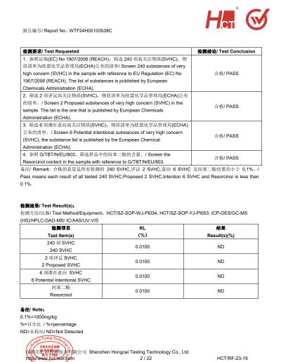 SVHC检测报告